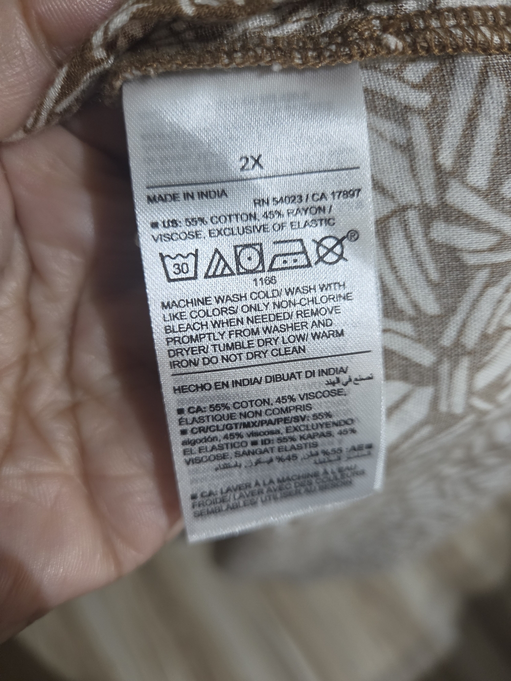 Old Navy Brown Leaf-Print Maxi Dress - Picture 6 of 9